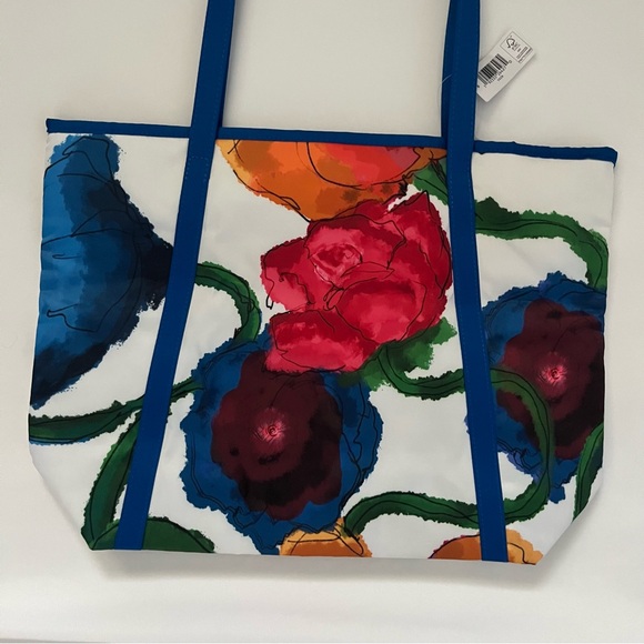 Clinique X Jonathan Cohen Springtime Poppy Floral Print Tote Bag One Size NWT - Picture 13 of 16